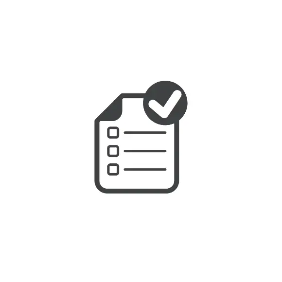 Pictogram van een checklist voor producten en voorraad